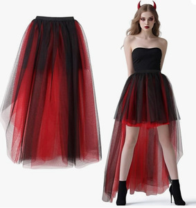 Jupes asymétriques personnalisées en gros pour femmes, jupes longues en tulle noir de haute qualité pour adultes et jeunes filles, jupes tutu de ballet pour femmes - Product Image 2