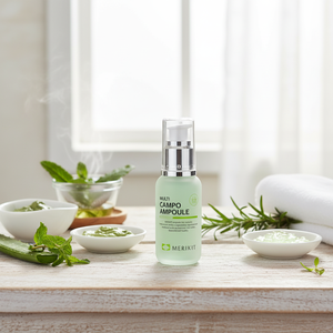 Cosmético Coreano MERIKIT MULTI CAMPO AMPOULE, Líquido Blanqueador para Piel Sensible, Control de Sebo, 50 ml, K-beauty - Product Image 3