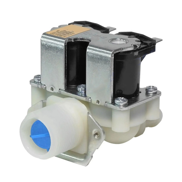 Drum Washing Machine Inlet Valve Double Head Solenoid Valve Electric Plastic 5221EN1005B FPS-180A Compatible for