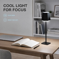 Lampe de table LED rétro pour café, ambiance chaleureuse, avec commande tactile et chargement USB - Style bar