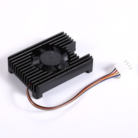 Dissipateur thermique en alliage d'aluminium avec ventilateur réglable en vitesse PWM pour Raspberry Pi Compute Module 4 Computer Case Application CM4