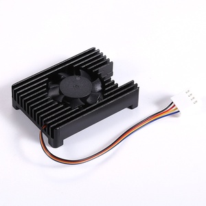 Materiale in lega dissipatore di calore in alluminio con ventola regolabile PWM per <span class=keywords><strong>Raspberry</strong></span> <span class=keywords><strong>Pi</strong></span> Compute modulo <span class=keywords><strong>4</strong></span> Computer Case Application CM4 - Product Image 1