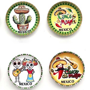 Aimant de réfrigérateur en verre de cristal Cinco De Mayo <span class=keywords><strong>du</strong></span> <span class=keywords><strong>Mexique</strong></span>-Cactus mexicain Piment Crânes Imprimer Aimant de réfrigérateur 3D pour Souvenirs <span class=keywords><strong>du</strong></span> <span class=keywords><strong>Mexique</strong></span> - Product Image 1