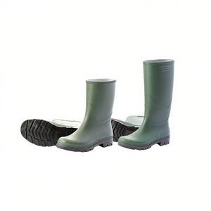 Botas de Lluvia de PVC Verde TTAKE con Suela Negra, Calzado de Seguridad, Talla Mediana, para Uso en Exteriores - Product Image 2