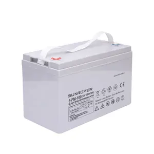 แบตเตอรี่เจลพลังงานแสงอาทิตย์สำหรับแบตเตอรี่ตะกั่วกรดปิดผนึก100Ah 12V การบำรุงรักษาฟรี