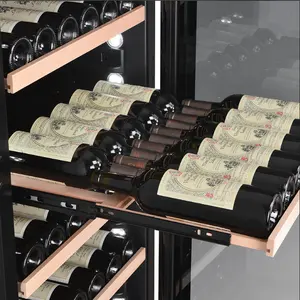 Good Sales Wine Dispenser Wine Fridges Wine Cellar Cooling Unit For Home Electronic Temperature Blue Interior LED Light 150 220
