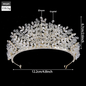 Corona de Cristal con Circonitas para Mujer, Accesorios para Vestido de Novia, Estilo Europeo y Americano, para Actuaciones en Escenario y Desfiles de Novias - Product Image 6