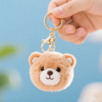 Porte-clés Pompon en Peluche Douce en Forme de Boule Personnalisable en Gros - Décoration de Sac Mini Colorée, Durable et Écologique