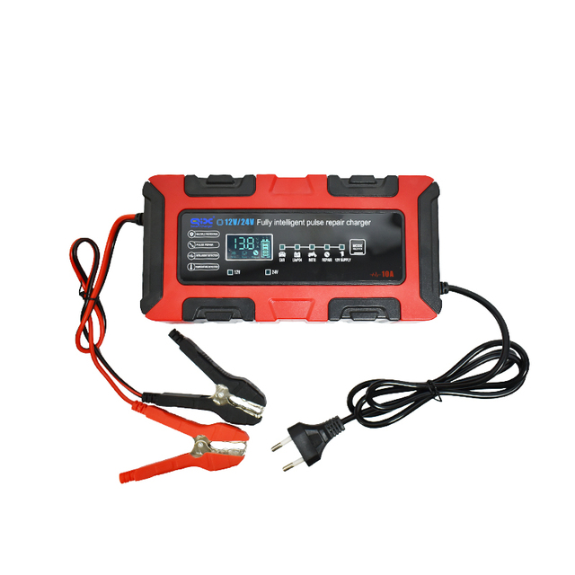 Hot Sale 180W 12V 10A 24V 5A Smart Pulse Automatic Battery Charger for Electric Motorcycle AGM Gel Lead-Acid Battery