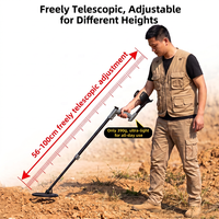 Tige télescopique pour détecteur de métaux, tige télescopique réglable 56-130 cm, légère 390 g, matériaux industriels Nylon+PC+PP