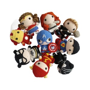 CHANGXU CRAFT Portachiavi Fatto a Mano Dipinto a Mano con Personaggio Anime Retrò Carino <span class=keywords><strong>in</strong></span> Lana a Quattro Linee all'Uncinetto, Ciondolo Decorativo per Borsa - Product Image 1