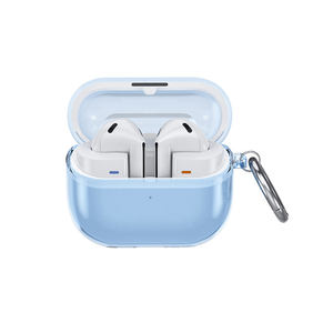 Funda transparente de TPU suave para <span class=keywords><strong>Samsung</strong></span> <span class=keywords><strong>Galaxy</strong></span> <span class=keywords><strong>Buds</strong></span> 3 <span class=keywords><strong>Pro</strong></span> con funda para auriculares con mosquetón - Product Image 3