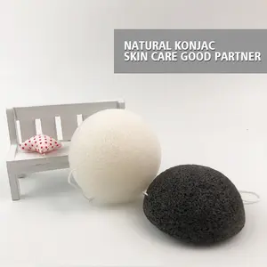 Atacado Custom Esponja 100% Natural Kids Ball Face Banho confortável Ultra Soft Body Konjac Esponja