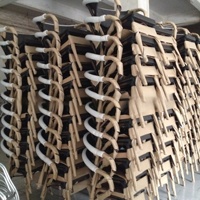 Chaises de café empilables en aluminium de conception française pour l'extérieur, table de salle à manger de jardin à motifs chinois, usage commercial pour parcs et patios, résistantes aux intempéries