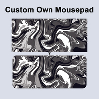 Tapis de bureau abstrait noir blanc encre vagues liquides tapis de souris de jeu étendu grand 31.5 "x 11.8" grand tapis de souris avec base antidérapante