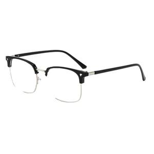 Nouvelles lunettes demi-cerclées pour hommes, monture anti-lumière bleue, verres en résine, monture plastique et métal, taille moyenne 8023, origine Taizhou - Product Image 2
