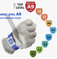 Gants de sécurité anti-coupure en maille d'acier inoxydable pour travaux dangereux