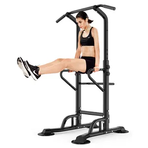 Fitness Multi-Function Home Workout Power Tower Dip Station Adjustable Pull Up Bar Stand