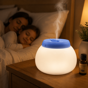 Série H02, réservoir à triple sécurité rainuré, remplissage facile, pour soulager la toux et la congestion, fonction veilleuse LED intelligente, certifié CE, 3L - Product Image 3