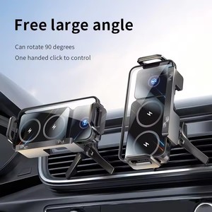 Support de <span class=keywords><strong>chargeur</strong></span> sans fil pour voiture à double bobine 15W, gadgets électriques virales, support de téléphone magnétique pliable pour iPhone, lampe - Product Image 3