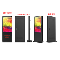 55 дюймов android digital signage наружная реклама экран дисплея с киоск с сенсорным экраном