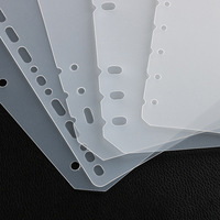 A5/A6/A7/B5/A4 anneaux classeur diviseur feuilles mobiles planificateur diviseurs conseil givré PP plaque remplissage papier entretoise Filofax organisateur