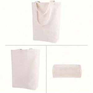 Bolsa de Compras de Lona Natural Ecológica con Estampado por Sublimación de Tamaño Personalizado, 100% Algodón, con Bolsillos y Logotipo - Product Image 4