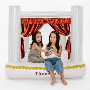 Castillo Inflable de PVC Silencioso, Inalámbrico, Mini, Personalizable, Todo en Uno, Blanco, para Niños, Brincolín Inflable de PVC - Product Image 1