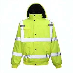 Safety <b>Jacket</b> <b>Reflective</b> Workwear Waterproof Hooded Protective <b>Jacket</b> for Construction & Outdoor Workers <b>jacket</b> for <b>men</b> - Product Image 1