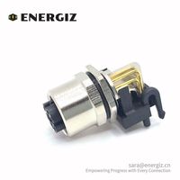 IP67/IP68 Conector M12 a prueba de agua Hembra PVC de 90 grados con montaje en PCB de 8 pines Categoría de producto Conectores