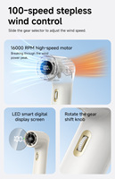 Ventilador de Mano de Alta Velocidad 2026, 16000 rpm, 3000 mAh, Recargable por USB, Inalámbrico, Portátil, Mini Ventilador Personal, Motor sin Escobillas, para Uso en Automóviles