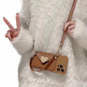 Funda de cuero PU para teléfono móvil, carcasa con correa, para iPhone 14, <span class=keywords><strong>13</strong></span>, 12, 11 - Product Image 5