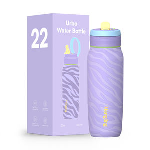 Bouteille d'eau urbaine Hong Ling : 22 oz, avec paille amovible, personnalisez votre look é<span class=keywords><strong>l</strong></span>égant, et est 100 % sans BPA pour votre sécurité - Product Image 1