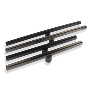 Bangqi Heavy Duty 30*600mm nero ottone lineare doccia a pavimento di rotazione 360 moderno stile sottile per i bagni dei bacini dell'hotel - Product Image 1