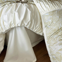 Ensemble de literie quatre pièces personnalisable en coton polaire long style princesse, imprimé rétro style français, patchwork plantes et fleurs