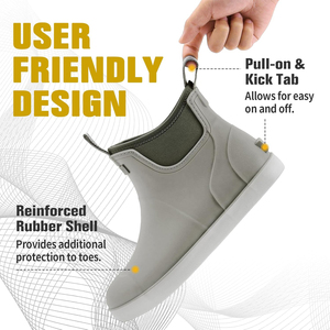 Botas <span class=keywords><strong>de</strong></span> Cubierta <span class=keywords><strong>de</strong></span> Goma Gris para Toda Temporada con Forro <span class=keywords><strong>de</strong></span> Neopreno, Impermeables, para Lluvia y Exteriores, para <span class=keywords><strong>Pesca</strong></span>, Navegación y Ocio - Product Image 6