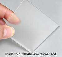 Plaque acrylique givrée anti-reflet de 3 mm d'épaisseur pour cloisons de bureau avec services de pliage et de gravure