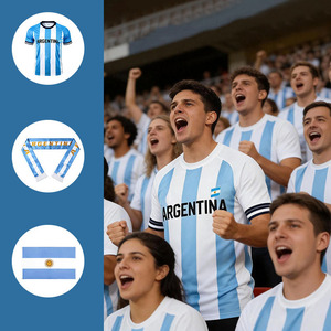 2026 Wereldkampioenschap Populaire Gecustomizeerde Voetbalshirt Personaliseer Argentinië Fan Voetbalshirt Hoge Kwaliteit Polyester Voetbalshirt - Product Image 2