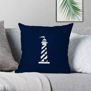 45x45cm Lino Náutico Decorativo Navy Anchor Decor Sea Ocean Blue <span class=keywords><strong>Funda</strong></span> de <span class=keywords><strong>almohada</strong></span> - Product Image 3