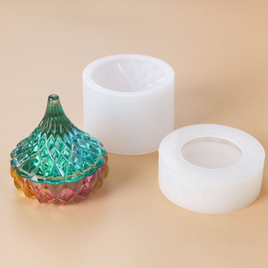 YS boîte de rangement bougie <span class=keywords><strong>plâtre</strong></span> moules goutte maquillages porte-bijoux étui Silicone moule bricolage artisanat décorations pour la maison outils de coulée - Product Image 2