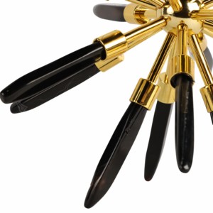 Scultura Decorativa in Vetro a Forma di Stella con Accenti Metallici per Arredamento Casa, Ornamento da Tavolo per Soggiorno e Bagno - Product Image 6