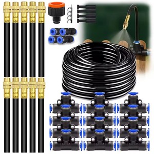 Kit de riego por goteo ajustable de 70 pies, sistema de microaspersión para jardín e invernadero, flexible, fácil de instalar, conexión rápida - Product Image 1