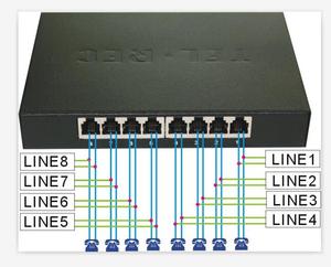 8 porte USB registratore vocale digitale con numero di telefono, 8CH telefono fisso monitoraggio e registrazione per Call Center - Product Image 1