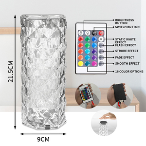 Cordless Crystal Rose <strong>Led</strong> Desk Lights for Bar Lampka Nocna <strong>Touch</strong> <strong>Sensor</strong> Battery Restaurants Rechargeable <strong>Led</strong> Table <strong>Lamp</strong> - Product Image 4