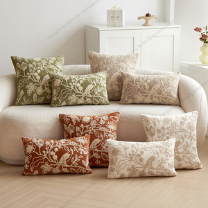 Nhà Máy Sang Trọng Giá Tùy Chỉnh 30X50Cm Hình Chữ Nhật Chim Ruồi Và Hoa Thêu Trang Trí Gối Trường Hợp Đệm Bao Gồm - Product Image 1