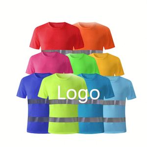 เสื้อยืดสะท้อนแสงสำหรับงานก่อสร้าง พิมพ์ลายโลโก้ตามสั่ง สำหรับช่างซ่อมบำรุง - Product Image 1