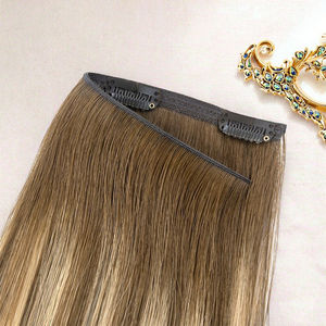 Luxsea Hair Wholesale 不脱落双层拉丝俄罗斯人发原生发无缝PU隐形夹式接发 - Product Image 1