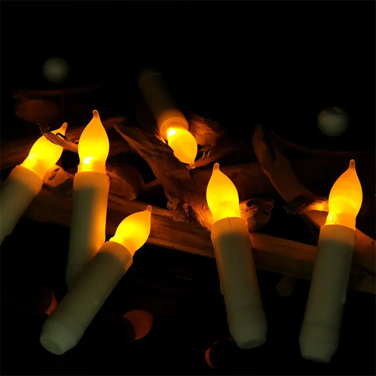 Bougies Led Offres Spéciales d'usine Flamme sans piles électroniques Bougies LED coniques pour Noël