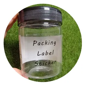Etiquetas adesivas personalizadas transparentes para móveis de mesa de marca pessoal transparente, etiquetas à prova d'água