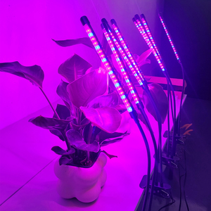 Double Tube Clip Grow Light 6W 8W With Dimming <b>Timer</b> and Three Color Modes for Home Office Plant Care - Product Image 1